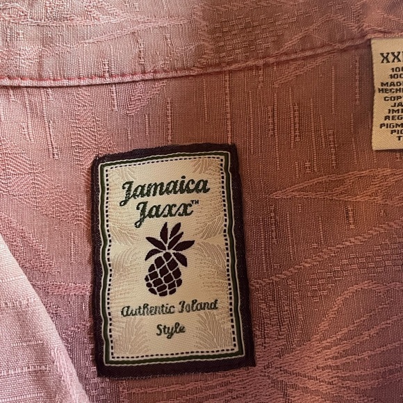 Jamaica Jaxx Men's Medium Aloha Short Sleeve Mauve Shirt Floral Silk XXL - Picture 7 of 7